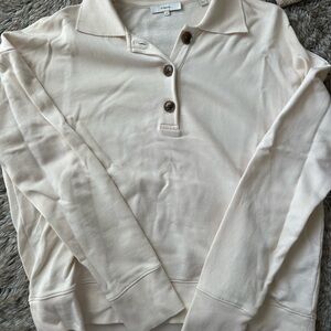 Vince Cream Long Sleeve Top